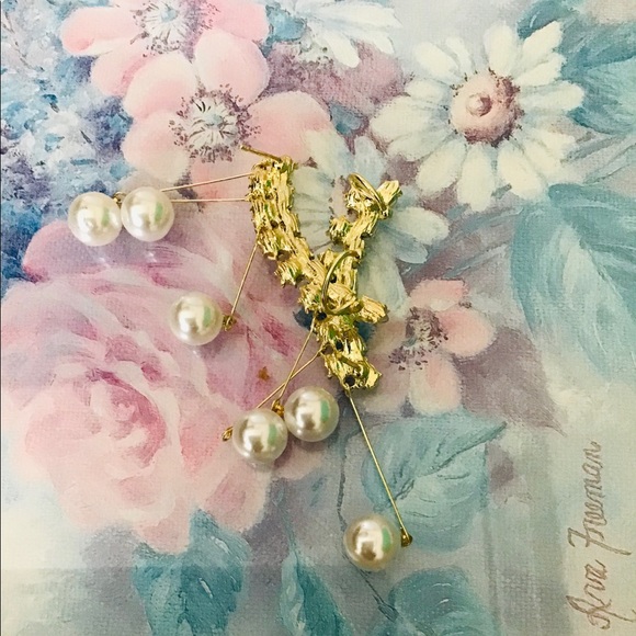 Woman fashion earrings light luxury tassels pearl And gold earrings for women - Picture 4 of 9